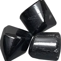 aldomin Black Tourmaline Tumbled Stone For Grounding, Shielding & Protection. Decorative Showpiece - 2 cm image 2