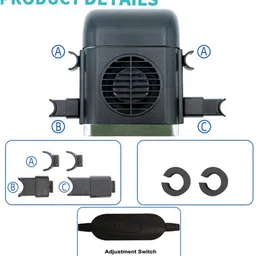 ccmm Unique Design 12V Universal Black Waterproof Car Seat Cooling Fan-167 Car Interior Fan image 3