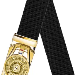 buffcage Men Party, Evening, Casual, Formal Black Canvas, Nylon Belt image 4