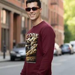 r.code by the roadster life co. Men Full Sleeve Graphic Print Sweatshirt image 3