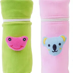 anush marino Plush Baby Zip Feeding Bottle Cover with Animated Cartoon Design (125-250 ML)-picture-18