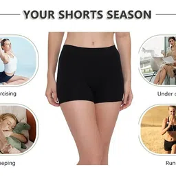 plumbury Women's Spandex Seamless Boyshort Panty,Free Size (Pack of 3) image 4