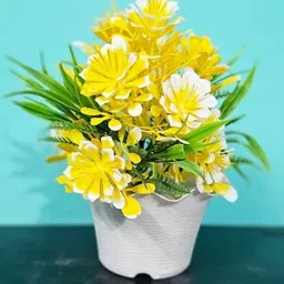 manan Yellow Cherry Artificial Flower with Pot-picture-33