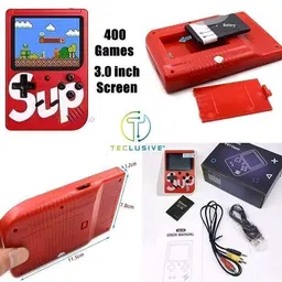 Zebur SUP Handheld Game Console Colorful LCD Screen USB Rechargeable Battery 8 GB with Mario/Super Mario/DR Mario/Contra/Turtles and other 400 Games image 3