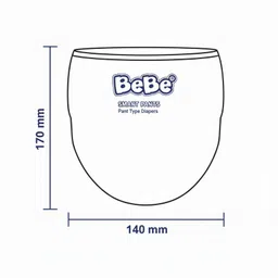 bebe Pant Type Diapers, M Size - M image 5