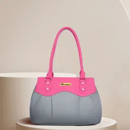 Women Grey, Pink Shoulder Bag-image-12