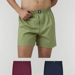 xyxx Pack of 3 IntelliEaze 100% Super Combed Cotton PACE Solid Men Boxer-picture-12