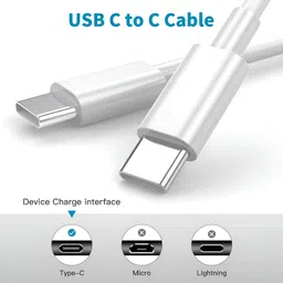 xykos Type C 5 A 1 m Copper Original PD Type C to Type C Super Fast Data Sync 3.3ft Data Cable Compatible With Samsung Galaxy S24/s24 Ultra/s23/s23 Ultra/s22/s22 Ultra/s21/s21+/s21 Ultra/s20/s20+/s20 Ultra/note 10,20/note 20 Ultra/note10+/z Fold 5/4/3/ Z Flip 5/4/3/Earbuds/Laptops/Smartwatch/S/M/A/F Series and Other Smartphone Support 25/35/45/65 Watts E image 2