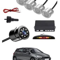 zplus Car Parking Sensors - Set of 4 with Reverse Parking Camera (Silver)-143 Safety of Passengers/Car One Alarm Kit-2445 Parking Sensor-picture-43