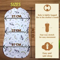 mammachamp POD/Swaddle/Sleeping Bag/Sack for NewbornBaby 0-3 months PK-2 Light Green+White Sleeping Bag image 2