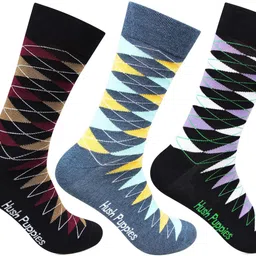 hush puppies Office/ Buisness/ Formal Full Length Socks Men Argyle Mid-Calf/Crew image 2