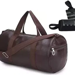 Sports Synthetic Leather Gym Bag with Shoulder Strap for Men and Women.-image-7