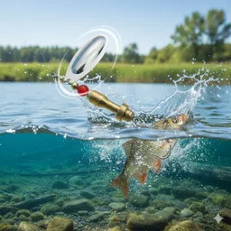 coral india Spinner Bait Brass Fishing Lure image 2