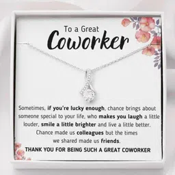 rakva To A Great Coworker â€œA Little Betterâ€ Alluring Beauty Necklace Gift Zircon Silver Pendant Set-picture-25