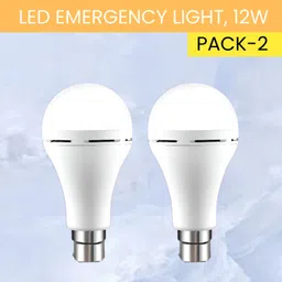 sacro 12W Rechargeable Inverter LED Bulb with Upto 4H.Power Cut Lighting Pack of_2D273 4 hrs Bulb Emergency Light-picture-12