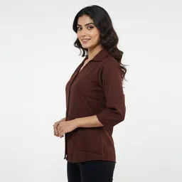 kagul Women Regular Fit Solid Spread Collar Formal Shirt image 3