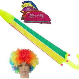 brown leaf (1 Pichkari +10 Holi Cap +1 Malinga Wig) For Holi & Pool Party Fun Water Gun-picture-29