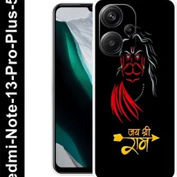 zaplab Back Cover for REDMI Note 13 Pro+ 5G, MZB0GK7IN Jay Balaji Jay Shri Ram Hanuman god back cover-picture-18