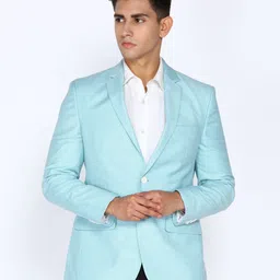 park avenue Men Solid Single Breasted Casual Blazer image 1