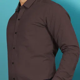 vebnor Men Regular Fit Solid Button Down Collar Formal Shirt image 5