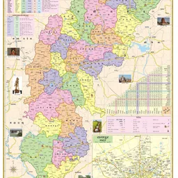 line2line Chhattisgarh Map in Hindi Language. Size : 40"x28" inch With Important Fact and Figure. Ideal Map For Student and Aspirant of UPSC, PCS, SSC, RAILWAY Exam and Other Competitive Exam. Paper Print-picture-13