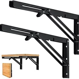 hr soppy Folding Shelf Brackets, Heavy Duty Collapsible Shelf Bracket 40 CM Shelf Bracket-picture-10