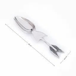 GIBOX Arrow Ice Scooper Silver Premium Bar Accessory for Home Party Serving Spoon Big Size Home D cor image 3