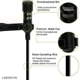 lexical Collar Mic for Youtube Video Recording,3.5mm Clip Microphone for Voice Recording Microphone image 3