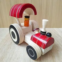 knr Handcrafted Wooden Tractor Toy for Kids – Eco-Friendly Traditional image 5