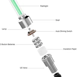 cce ALL Bike/Bicycle Tyre Led Light Rim Valve Cap Flashing With Motion Sensor CCE03 Car Fancy Lights image 4