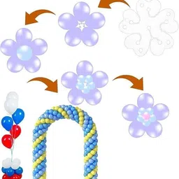 collectivemed Solid 22 Pcs Flower Shape Balloon Clips Holder Clip for Party Birthday Decoration Balloon Bouquet-picture-21