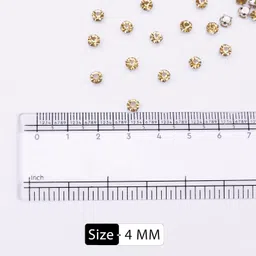 embroiderymaterial Gold Softy Crystal Rhinestones Jarkan 16SS (4MM) – 144 Pcs Glass Crystals image 2