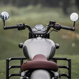asryd Manual Rear View Mirror, Dual Mirror For Royal Enfield Classic 350, Continental GT, Guerrilla 450, Shotgun 650, Super Meteor 650, Himalayan 450 image 5