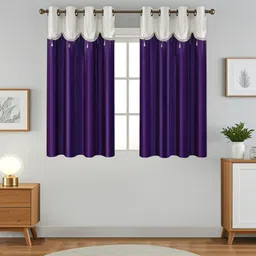 homefab india 152.4 cm (5 ft) Polyester Room Darkening Window Curtain (Pack Of 2) image 2