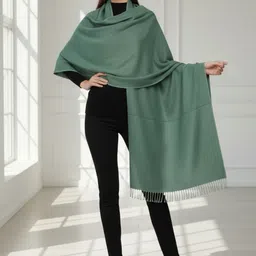 HANG N HOLD Acrylic Solid Women Shawl image 4