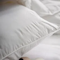 shrnm Emma Low Duck Down Pillow 27x19 Inches for Back and Stomach Sleepers image 3