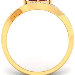 avsar AVR931YB 14kt Cubic Zirconia Yellow Gold ring image 2