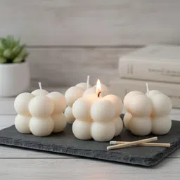 grv handicrafts bubble-cube-4piece-candle Candle-picture-37