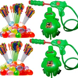brown leaf High Pressure Gun Green Kungfu Pichkari With Balloons For Kids Holi Party Favor Water Gun-picture-19
