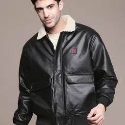 french connection Men Solid Biker/Riding Jacket-picture-13