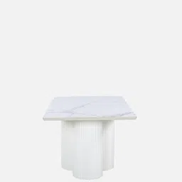 casacraft from pepperfry Lavinia Solid Teak Wood Dining Table with Marble Top image 5