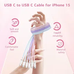 MAK Type C 1 m Type C to Type C 1M 65W Fast Charging Cable image 4