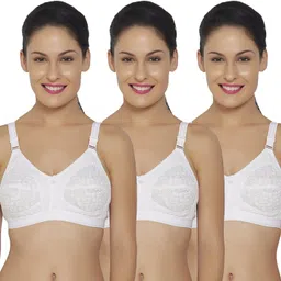 Pack of 3 Women Full Coverage Non Padded Bra-image-9