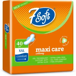 7soft Maxi Cottony Soft XXL Pack 1 Of 40 Sanitary Napkins Pads Sanitary Pad image 3