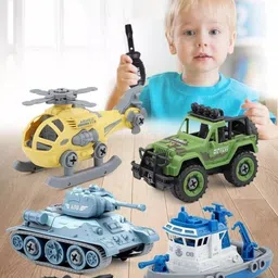 dezicon Army Construction Toys Vehicles Set 4 PCs-DZ136 image 2
