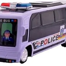 basha mall Toy Baby, Police Bus for Kids Bump and Go-picture-30
