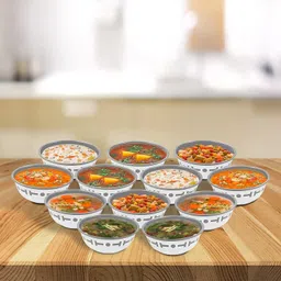 cutting edge Plastic Serving Bowl Double Color Small Bowl for Snacks | Kitchen | Serving Food | (220 ml Each) image 5