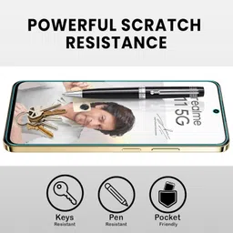 EITANSHA CREATION Edge To Edge Tempered Glass for realme 11x, Realme 11x 5G, realme 11, Realme 11 5G image 4