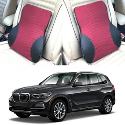 oshotto Black, Red Fabric, Leatherite Car Pillow Cushion for BMW image 1
