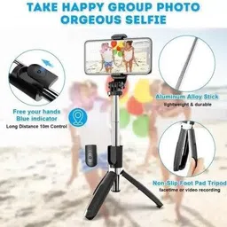 Planetoid Portable Wireless Selfie Stick Youtube and Detachable Wireless Bluetooth Remote Tripod Bracket, Tripod image 3